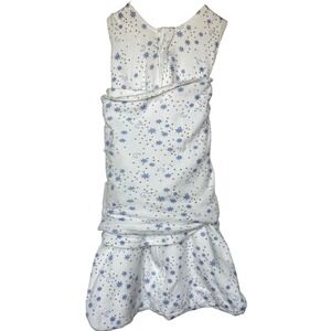 Halo SleepSack Swaddle Baby Wearable Blanket Stars Moons White Blue NB 0-3M
